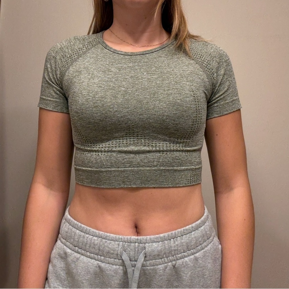 Women's Green Crop Top